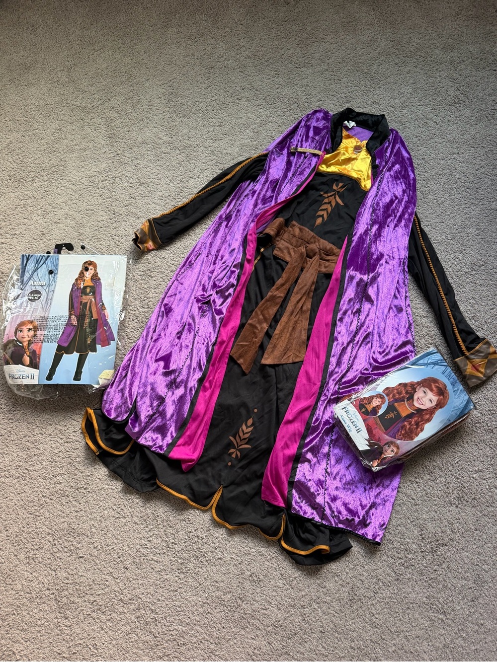 GUC Adult/Teen XL Frozen Anna Costume & Wig
